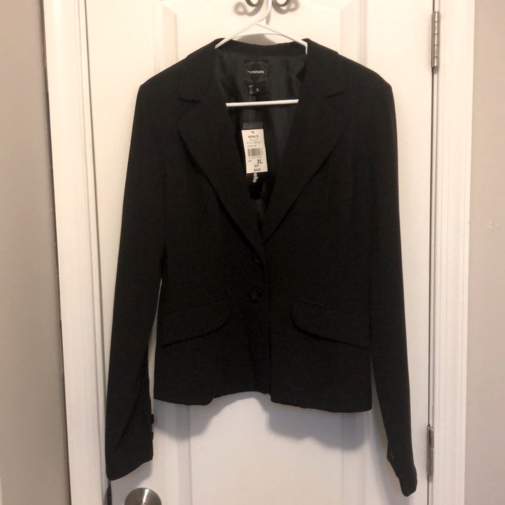 NWT my michelle Black Suit Jacket size XL